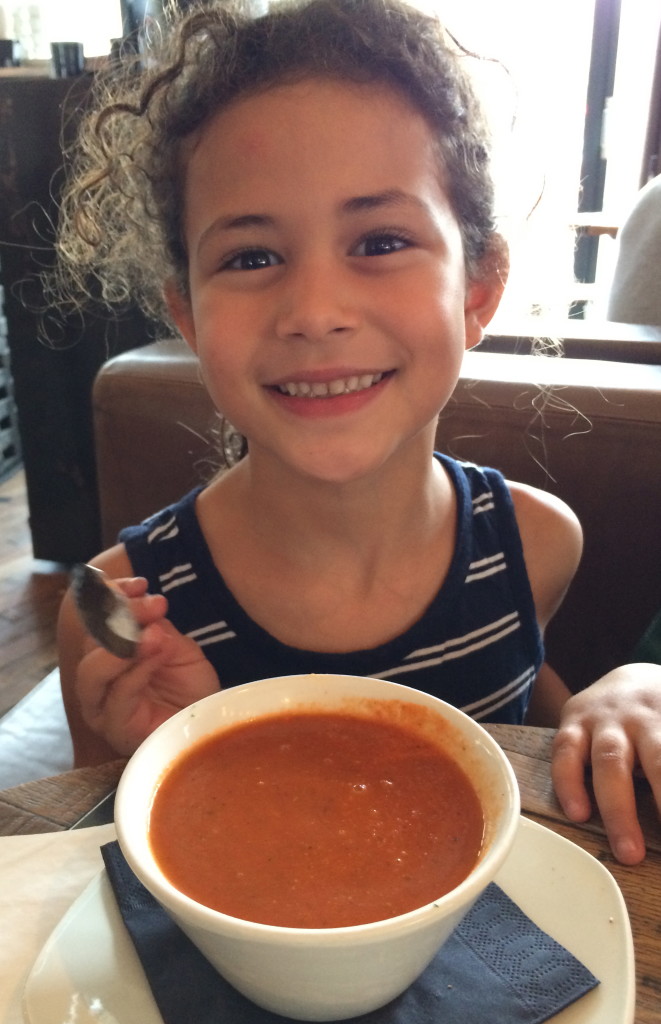 The tomato soup was a winner!