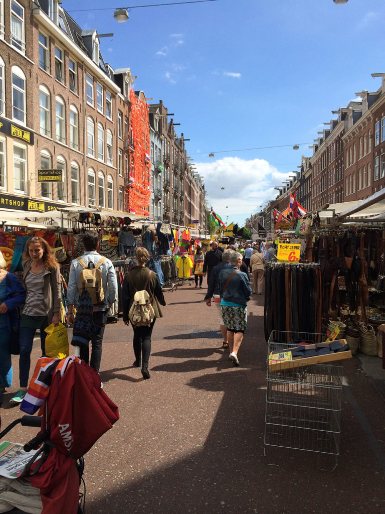 Albert Cuyp Market in Amsterdam Bustling with People - Dutch Foods to try in Amsterdam