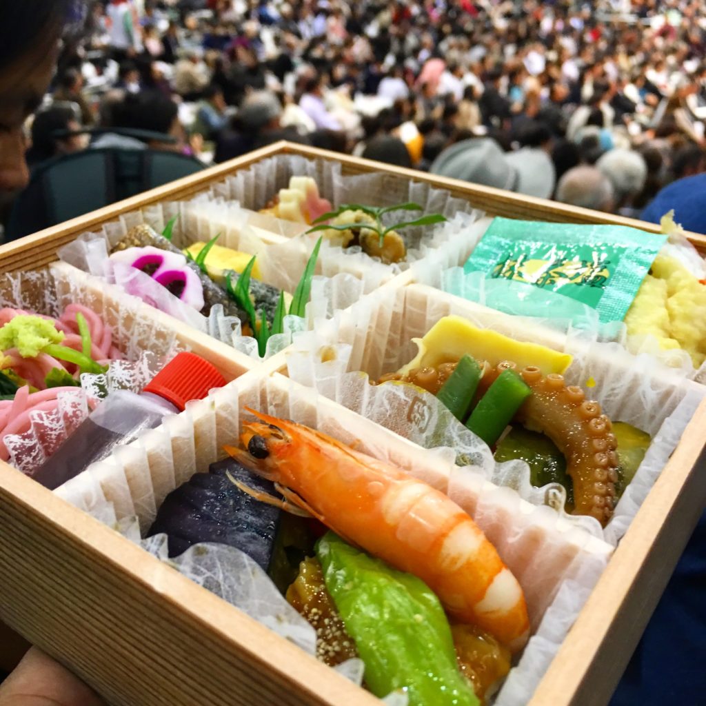 Check out this bento we bought from the concession!