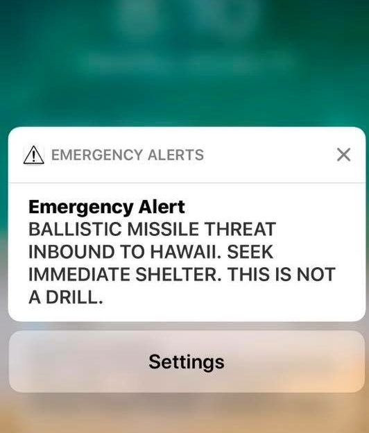 hawaii missile alert