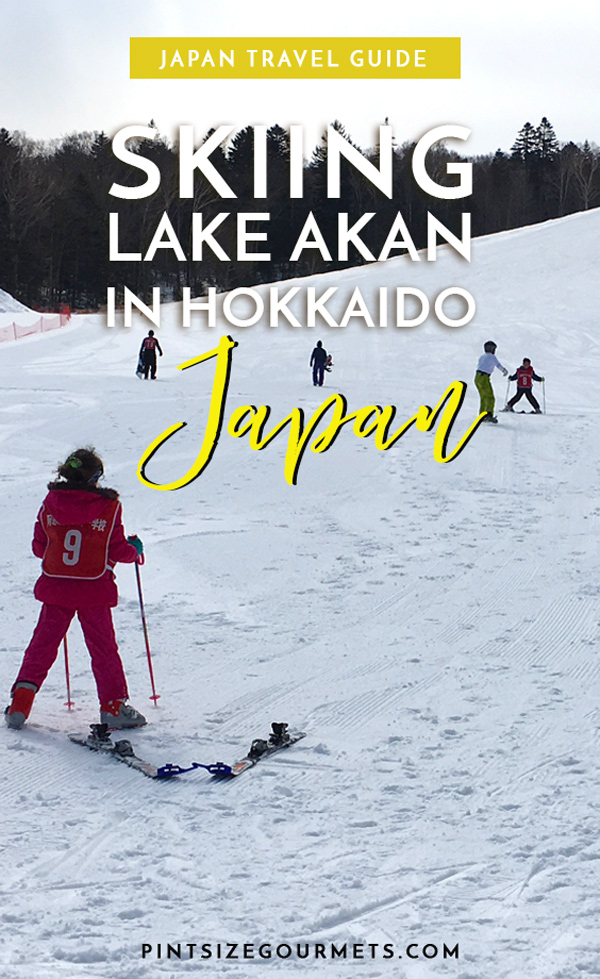 Skiing at Lake Akan in Hokkaido Japan